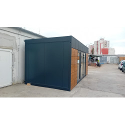 Kancelářský a obytný kontejner D18 s dřevěným obkladem