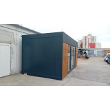 Kancelářský a obytný kontejner D18 s dřevěným obkladem