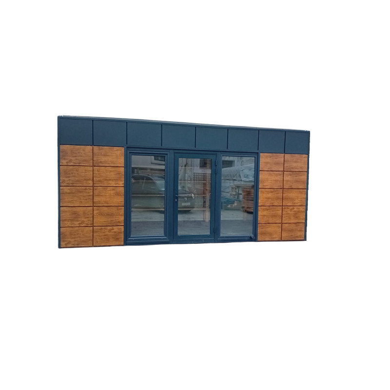 Kancelářský a obytný kontejner D18 s dřevěným obkladem