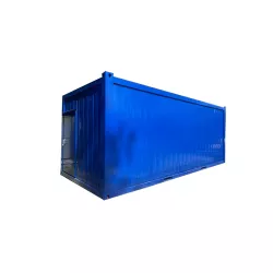 Repasovaný kancelářský kontejner B15 modrý na krátkou stranu