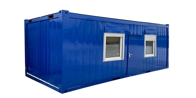 Repasovaný kancelářský kontejner B15 modrý na dlouhou stranu